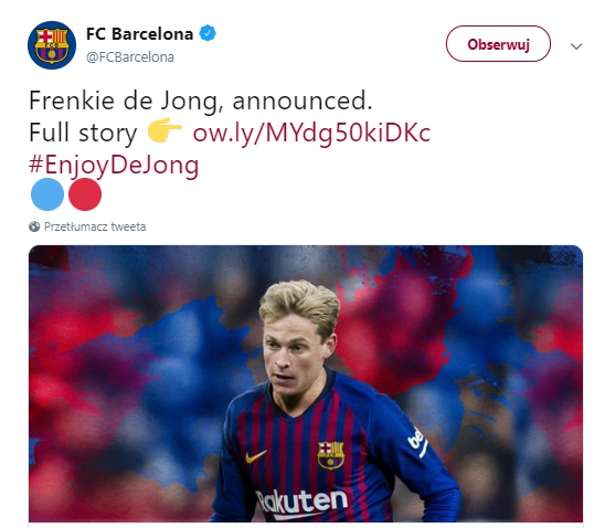 OFICJALNIE! Frenkie de Jong w Barcelonie!